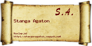 Stanga Agaton névjegykártya